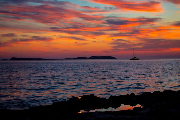Ibiza san antonio abad de portmany zachód słońca — Zdjęcie stockowe