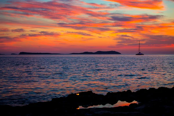 Ibiza san antonio abad de portmany Sonnenuntergang — Stockfoto