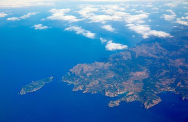 Mallorca'da Balear Kuzey Mayorka havadan görünümü