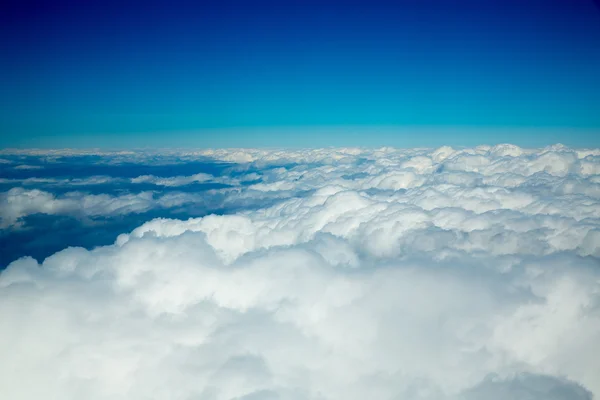 Aerial fluffy clouds view from high like a sea Stock Photo