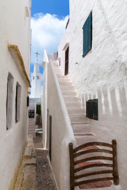 içinde menorca binibeca beyaz köy sant lluis binibequer vell