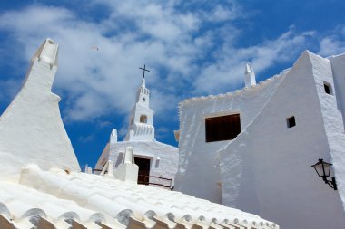 içinde menorca binibeca beyaz köy sant lluis binibequer vell