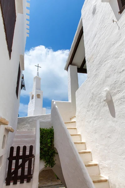 Binibequer Vell em Menorca Binibeca aldeia branca Sant Lluis — Fotografia de Stock