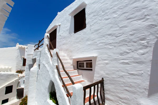 Binibequer Vell in Menorca Binibeca white village Sant Lluis — Stock Photo, Image