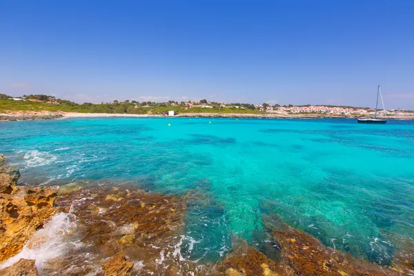 Binibeca strandtól, Menorca binibequer vell Village — Stock Fotó