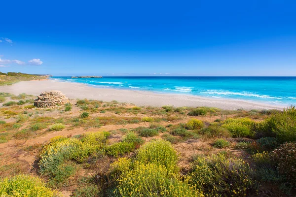 Menorca platja de binigaus plaża śródziemnomorski raj — Zdjęcie stockowe