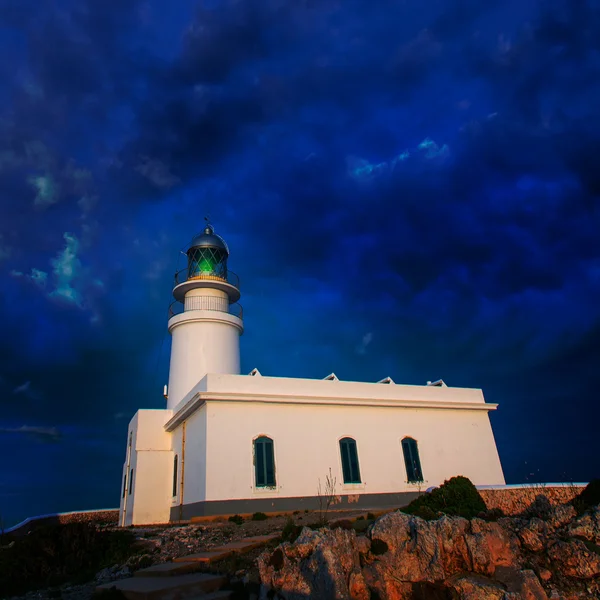 Menorca sunset at Faro de Caballeria Lighthouse — Stock Photo, Image