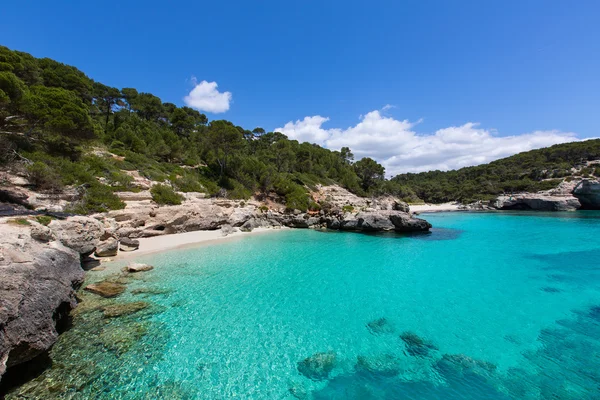 Cala Mitjana y Mitjaneta en Menorca Ciutadella en Baleares —  Fotos de Stock