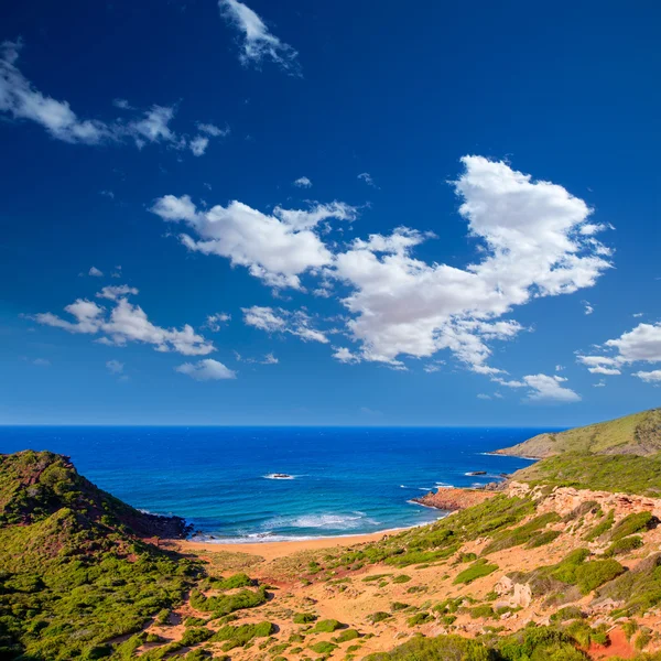 Pláž Cala pilar v menorca na Baleárské ostrovy — Stock fotografie