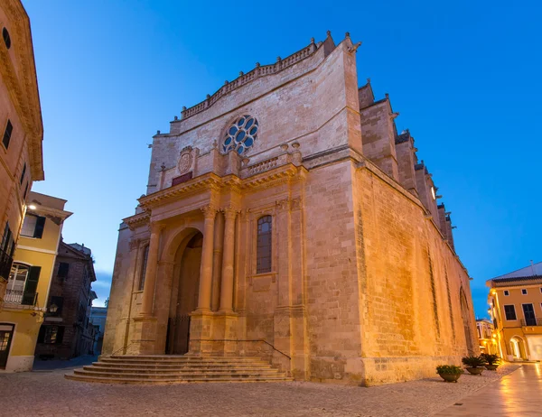 Ciutadella Menorca Cathedral in Ciudadela at Balearic — Stock Photo, Image