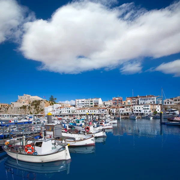Ciutadella Menorca marina Port view Town hall — Stock Photo, Image