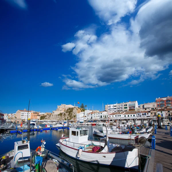 Ciutadella Menorca marina Vista al puerto Ayuntamiento —  Fotos de Stock