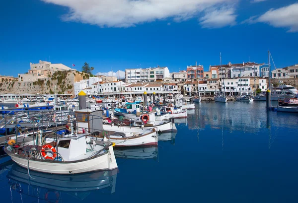 Ciutadella Menorca marina Vista al puerto Ayuntamiento —  Fotos de Stock
