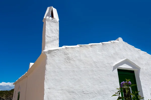 Menorca Es Grau white house chimney detail in Balearics — Stock Photo, Image