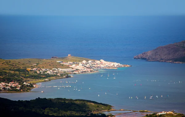 Menorca Fornells aerial view from Pico del Toro — Stock Photo, Image