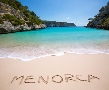 Cala macarelleta Balear Adaları, menorca içinde
