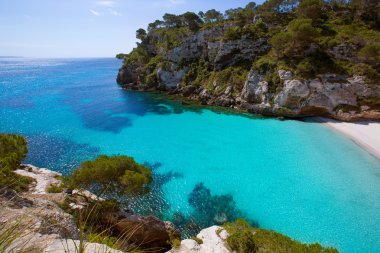 Cala Macarelleta in Menorca at Balearic Islands clipart
