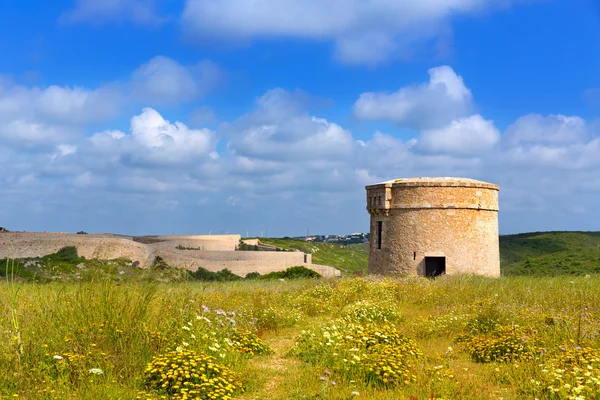 Menorca la mola wachttoren toren cala teulera in mahon — Stockfoto