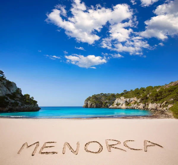 Cala Macarella Menorca turquesa Baleares Mediterrâneo — Fotografia de Stock