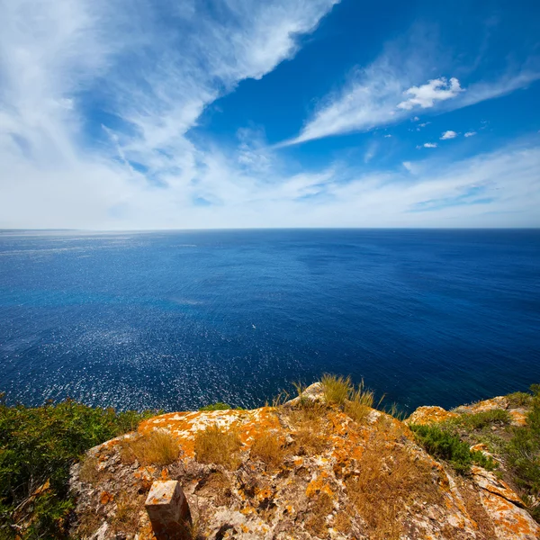 Cala macarella menorca tyrkysové Baleárské Středomoří — Stock fotografie