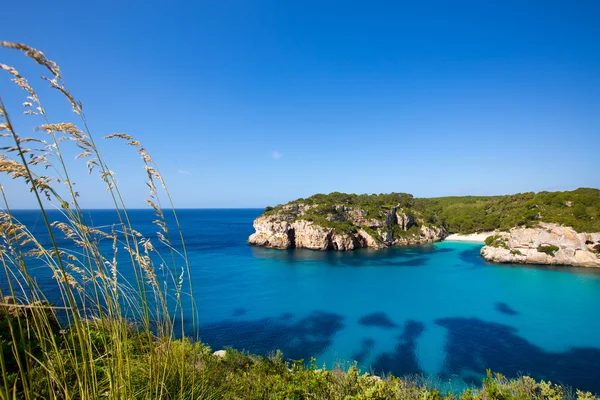 Cala macarella macarelleta cituradella v menorca Baleárských — Stock fotografie