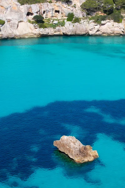 Cala macarella Balearów menorca turkus Morza Śródziemnego — Zdjęcie stockowe
