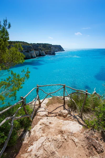 Cala macarella Μενόρκα τυρκουάζ Βαλεαρίδες μεσογειακή — Φωτογραφία Αρχείου