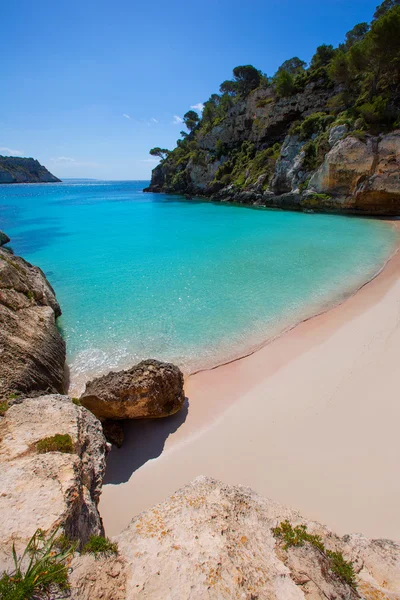 Cala macarelleta v menorca na Baleárské ostrovy — Stock fotografie