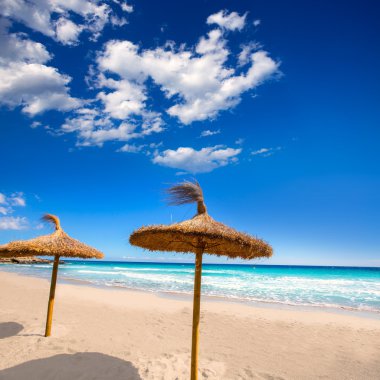 Menorca sunroof satır tropik sahilde Balear Adaları