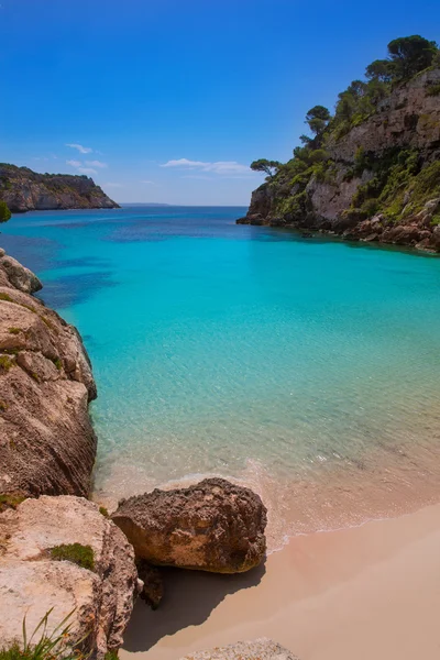 Cala Macarelleta em Menorca nas Ilhas Baleares — Fotografia de Stock