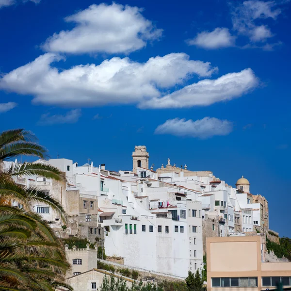 Mao Mahon centro de la ciudad blanca de Menorca en Baleares — Foto de Stock