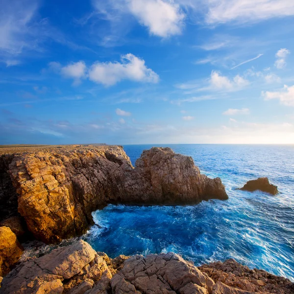 Minorca Punta Nati tramonto nelle Isole Baleari — Foto Stock