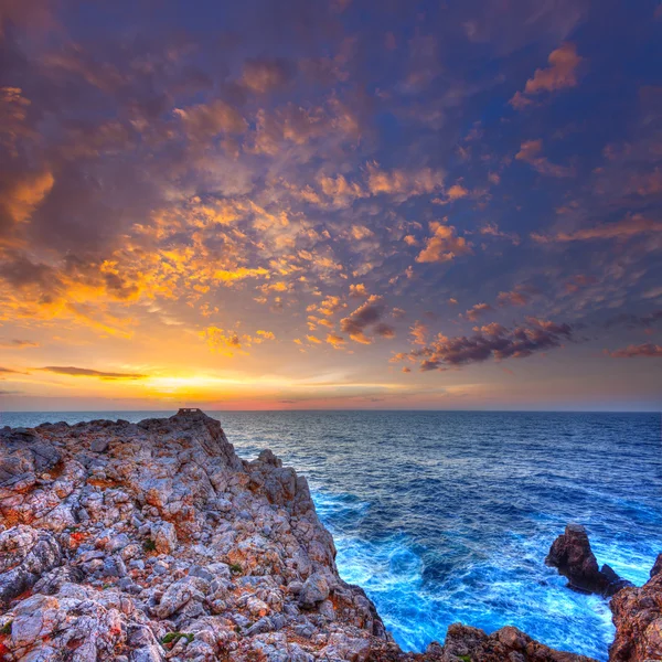 Menorca punta nati solnedgång i Balearerna — Stockfoto