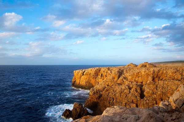 Menorca punta nati západ slunce v Baleárské ostrovy — Stock fotografie