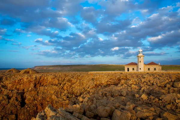 Menorca punta nati faro Leuchtturm Balearen — Stockfoto