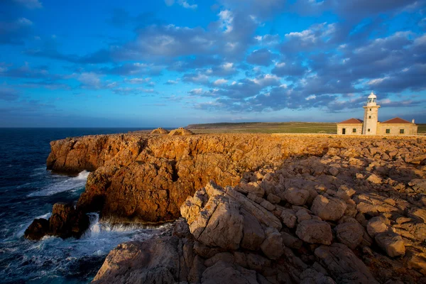 Menorca Punta Nati Farol de Faro Ilhas Baleares — Fotografia de Stock