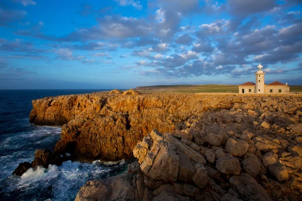 Menorca Punta Nati Farol de Faro Ilhas Baleares — Fotografia de Stock