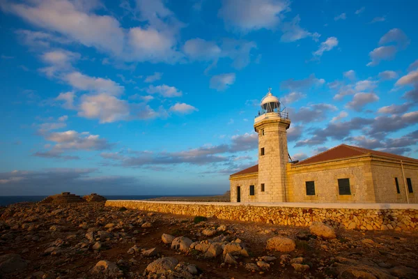 Menorca nati punta faro latarni Baleary — Zdjęcie stockowe