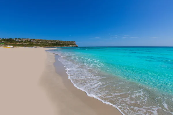 Alaior Cala Son Bou in Menorca turquoise beach at Balearic — Stock Photo, Image