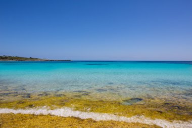 Menorca oğlu saura ciutadella turkuaz Balear Beach'de
