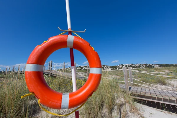 Alaior Cala Son Bou in Menorca round buoy at Balearic — Stock Photo, Image