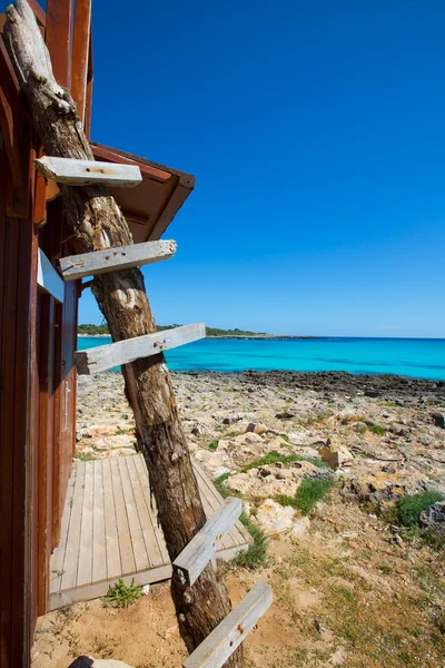 Menorca zoon saura strand in ciutadella turquoise Balearen — Stockfoto