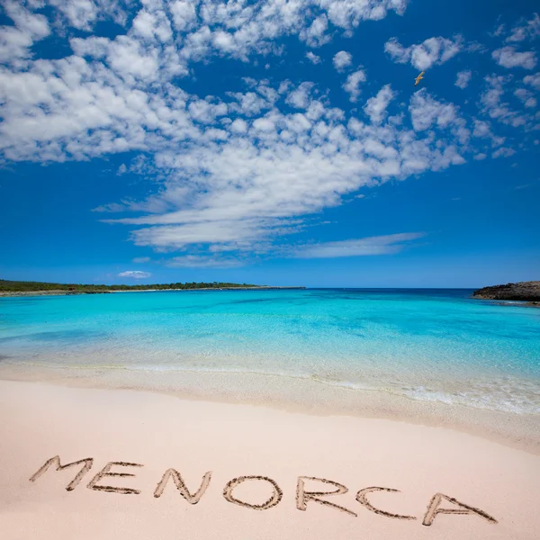 Menorca Son Saura beach in Ciutadella turquoise Balearic Stock Picture