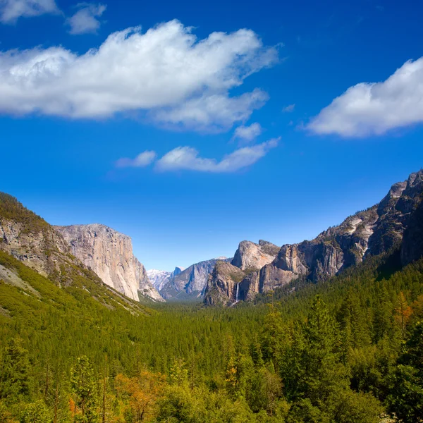 Yosemite el Capitan y Half Dome en California — Foto de Stock