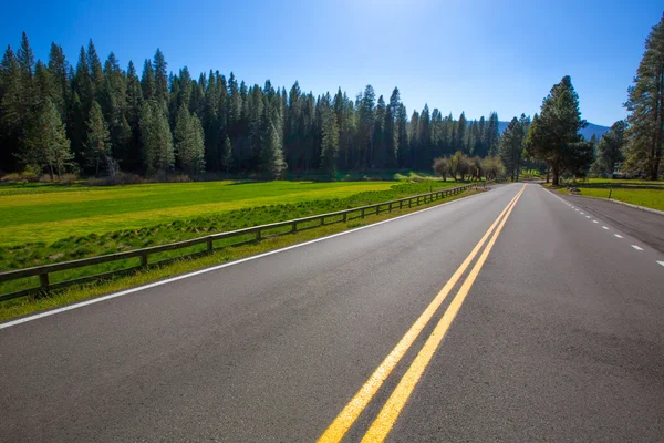 Yosemite Wawona road Route 41 in California — Stock Photo, Image