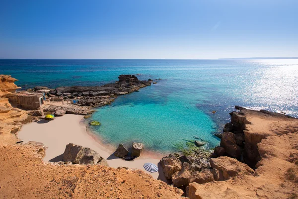 Formentera es calo des mort plage turquoise méditerranéenne — Zdjęcie stockowe
