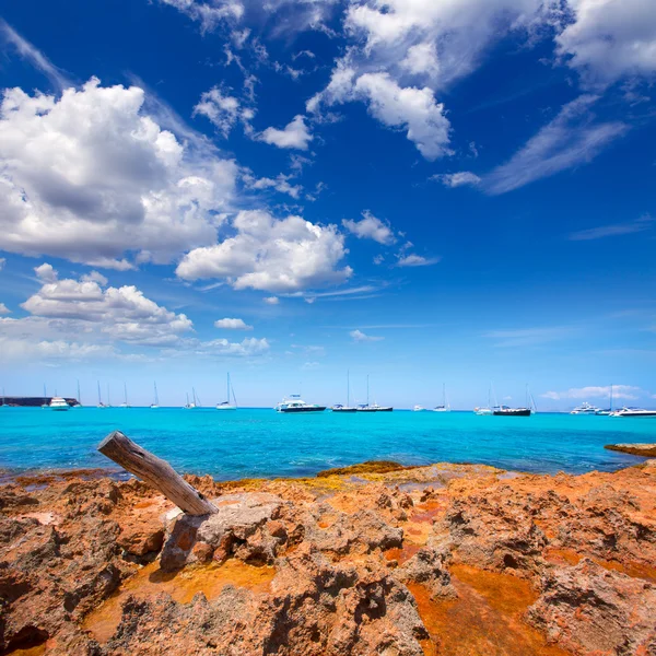 Praia Formentera Cala Saona Ilhas Baleares — Fotografia de Stock