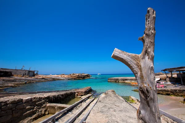 Es calo escalo de sant agusti Strand in Formentera — Stockfoto