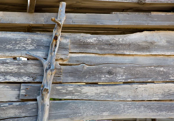 Ibiza formentera alter verwitterter Holzwand — Stockfoto