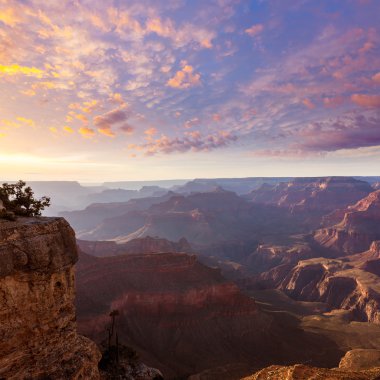 Arizona sunset Grand Canyon National Park Yavapai Point clipart